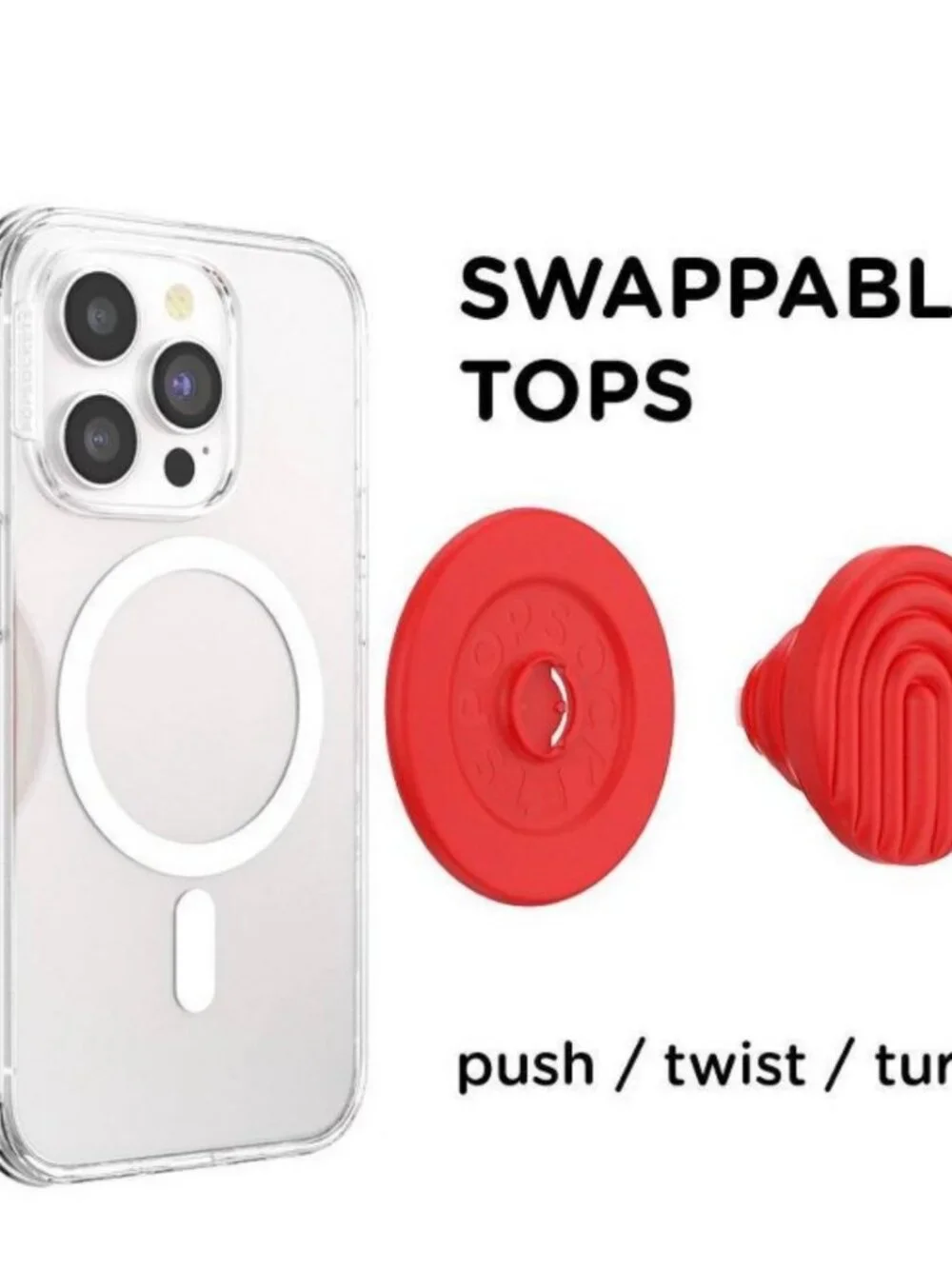 PopSockets Magnetic Phone Grip with MagSafe, Magnetic Adapter Ring, New in Box